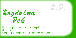 magdolna pek business card